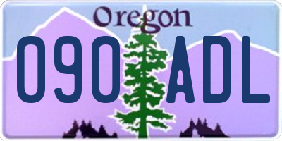 OR license plate 090ADL