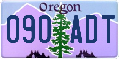 OR license plate 090ADT