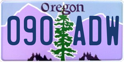 OR license plate 090ADW