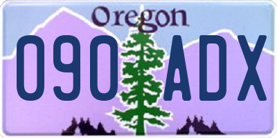 OR license plate 090ADX