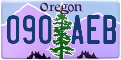 OR license plate 090AEB