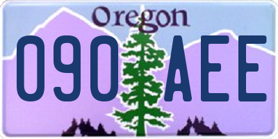 OR license plate 090AEE