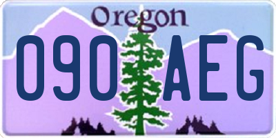 OR license plate 090AEG