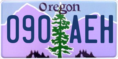 OR license plate 090AEH