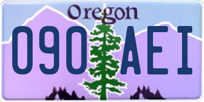 OR license plate 090AEI