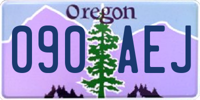 OR license plate 090AEJ