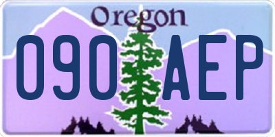 OR license plate 090AEP