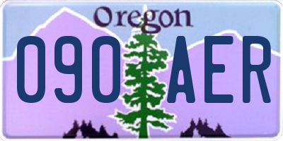 OR license plate 090AER
