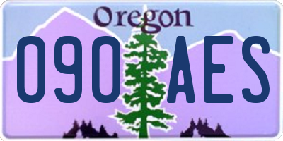 OR license plate 090AES