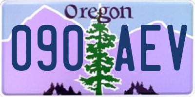 OR license plate 090AEV