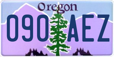 OR license plate 090AEZ