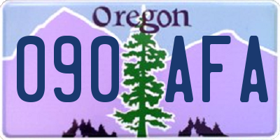 OR license plate 090AFA