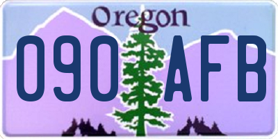 OR license plate 090AFB