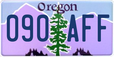 OR license plate 090AFF