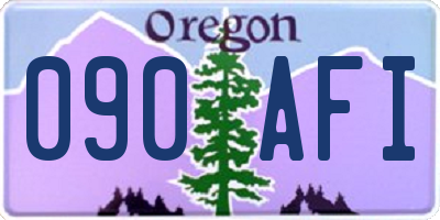OR license plate 090AFI