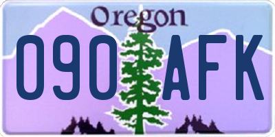 OR license plate 090AFK