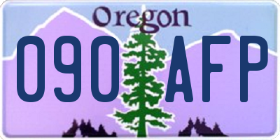 OR license plate 090AFP