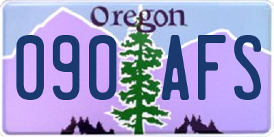 OR license plate 090AFS