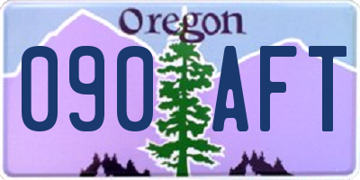 OR license plate 090AFT