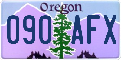 OR license plate 090AFX