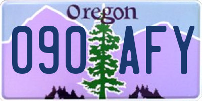 OR license plate 090AFY