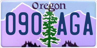 OR license plate 090AGA