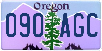 OR license plate 090AGC