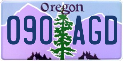 OR license plate 090AGD