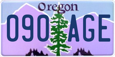 OR license plate 090AGE