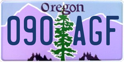 OR license plate 090AGF