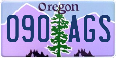 OR license plate 090AGS