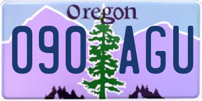 OR license plate 090AGU