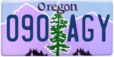 OR license plate 090AGY
