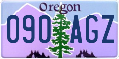 OR license plate 090AGZ