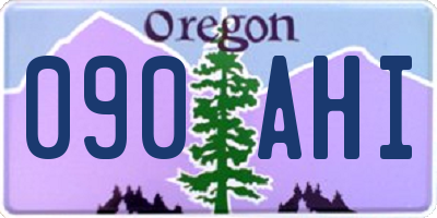 OR license plate 090AHI
