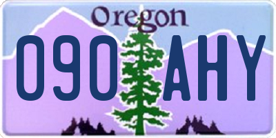 OR license plate 090AHY