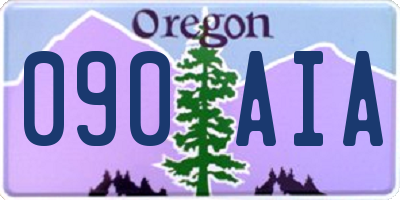 OR license plate 090AIA