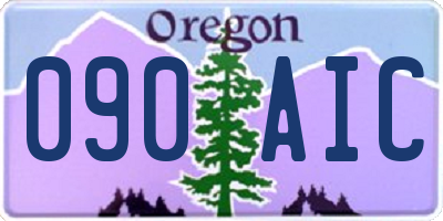 OR license plate 090AIC