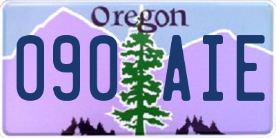 OR license plate 090AIE
