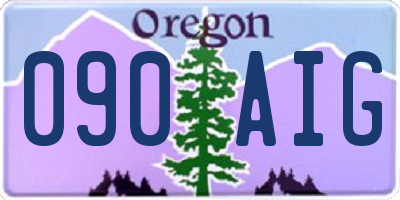 OR license plate 090AIG