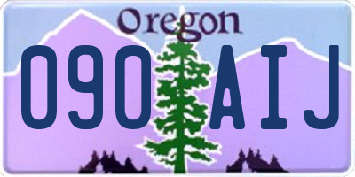 OR license plate 090AIJ