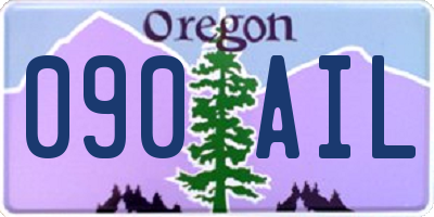 OR license plate 090AIL