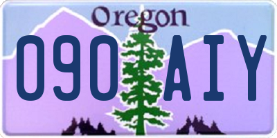 OR license plate 090AIY