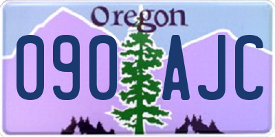 OR license plate 090AJC