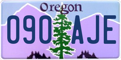 OR license plate 090AJE