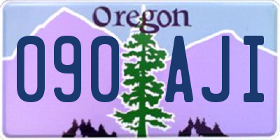 OR license plate 090AJI
