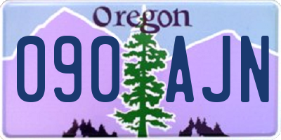 OR license plate 090AJN