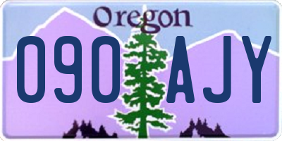 OR license plate 090AJY