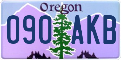 OR license plate 090AKB