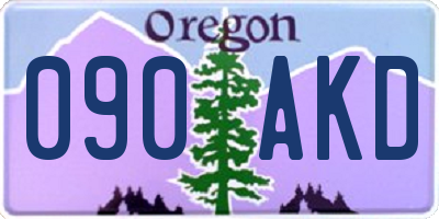 OR license plate 090AKD